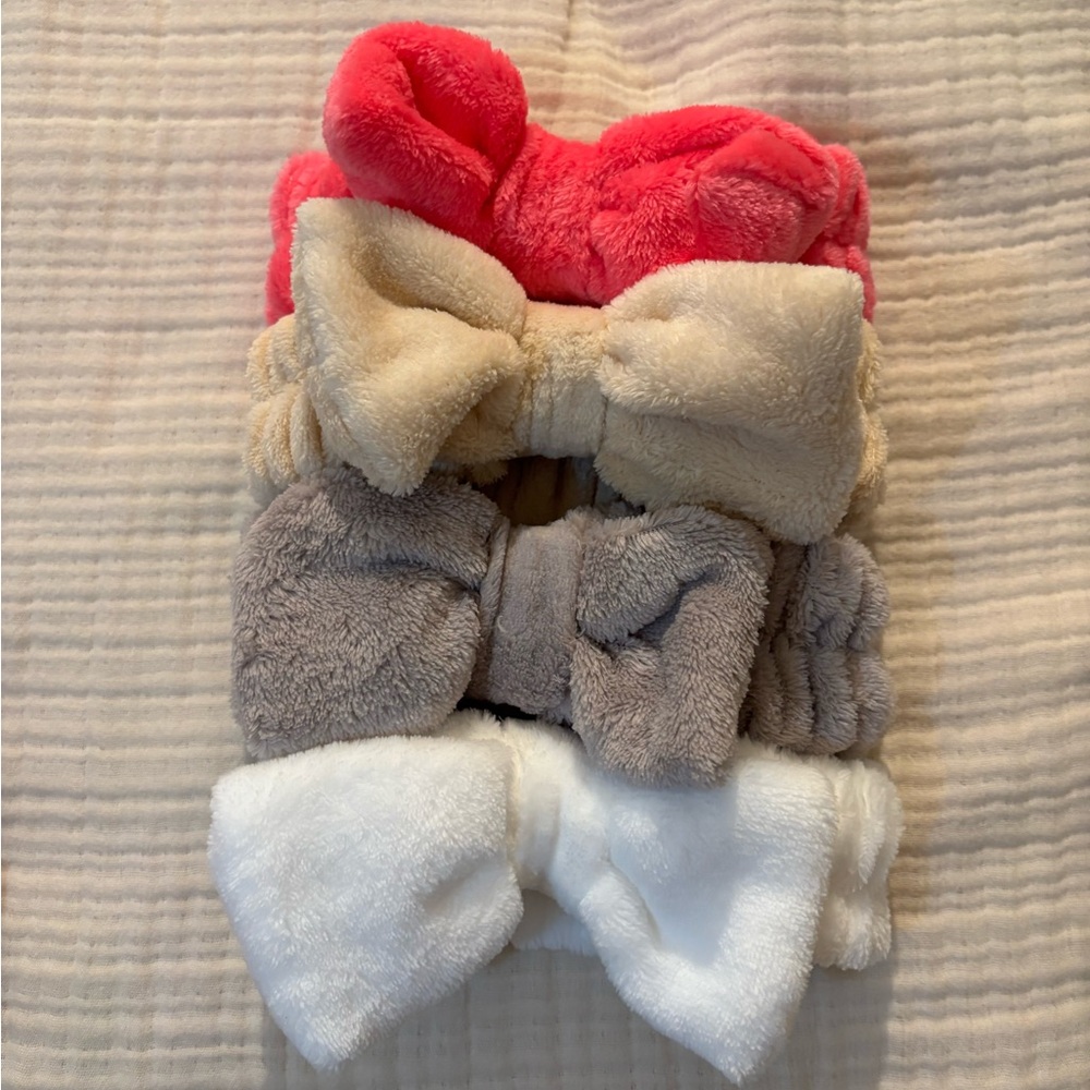 Set of Plush Bow Headbands